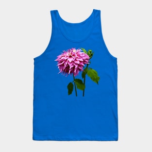 One Pink Dahlia and Buds Tank Top